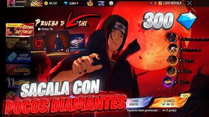 Cómo conseguir la colaboración de Itachi en Free Fire paso a paso 🔥🌀